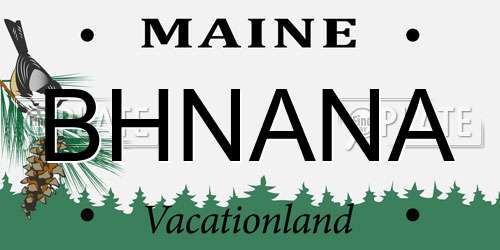 BHNANA Maine License Plate