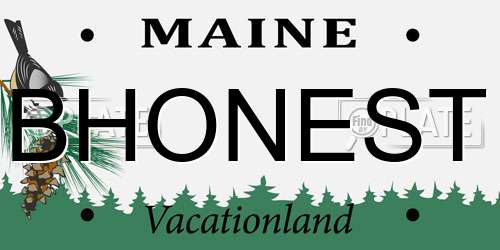 BHONEST Maine License Plate