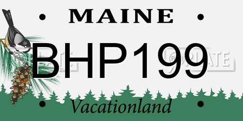 BHP199 Maine License Plate