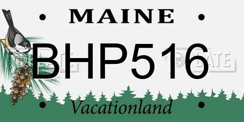 BHP516 Maine License Plate