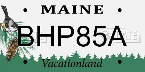 BHP85A Maine License Plate