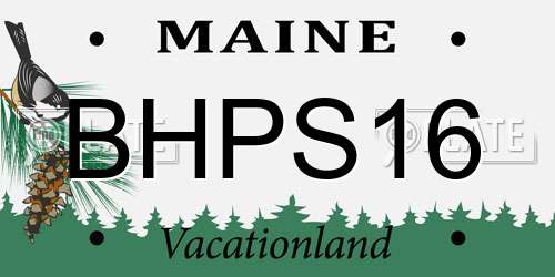 BHPS16 Maine License Plate