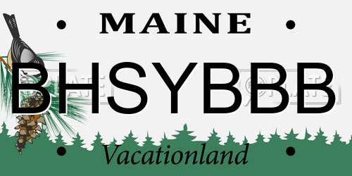 BHSYBBB Maine License Plate