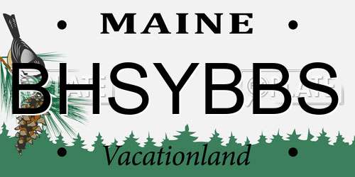 BHSYBBS Maine License Plate