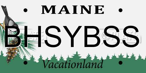 BHSYBSS Maine License Plate