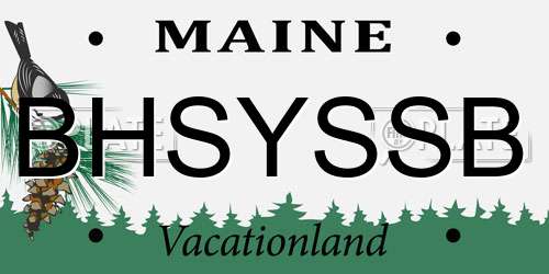BHSYSSB Maine License Plate