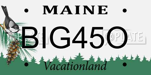 BIG45O Maine License Plate