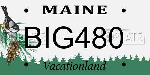 BIG480 Maine License Plate