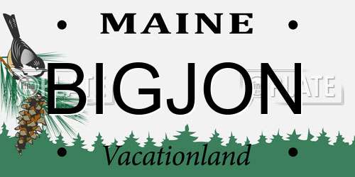 BIGJON Maine License Plate