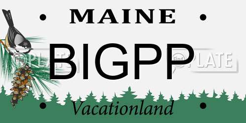 BIGPP Maine License Plate
