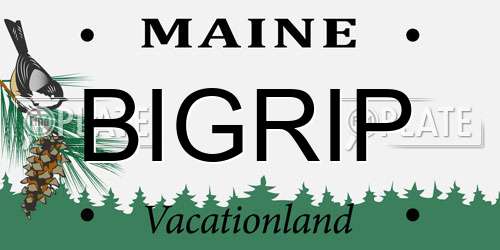 BIGRIP Maine License Plate