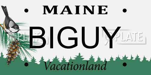 BIGUY Maine License Plate