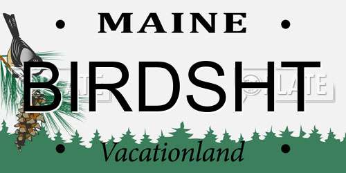 BIRDSHT Maine License Plate