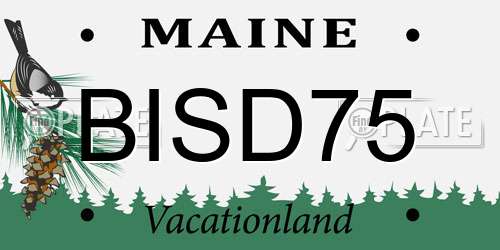 BISD75 Maine License Plate