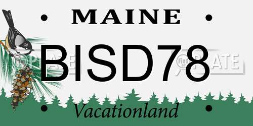 BISD78 Maine License Plate