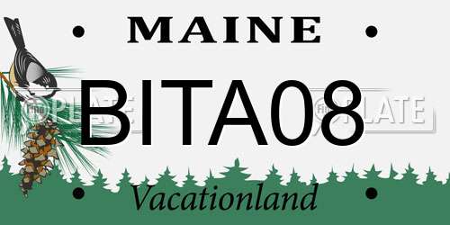 BITA08 Maine License Plate