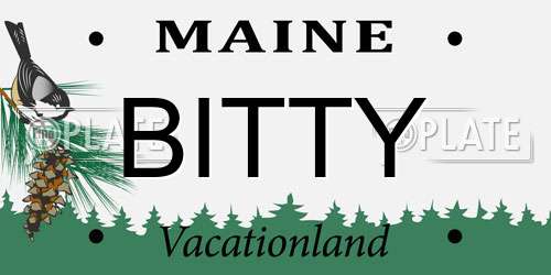 BITTY Maine License Plate