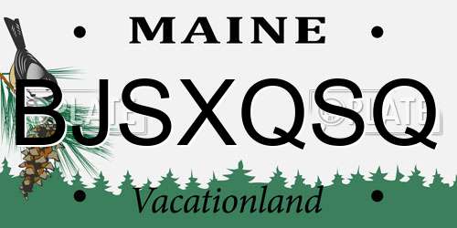 BJSXQSQ Maine License Plate