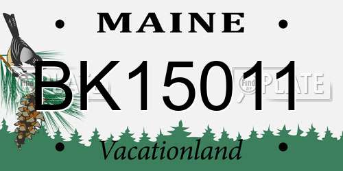 BK15011 Maine License Plate