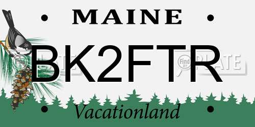 BK2FTR Maine License Plate