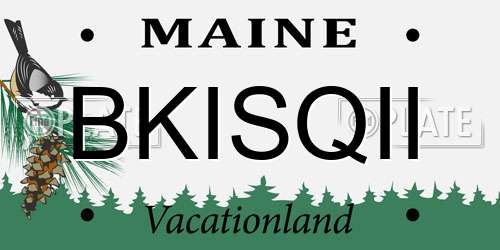 BKISQII Maine License Plate
