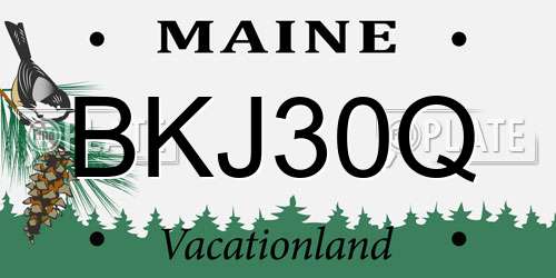 BKJ30Q Maine License Plate