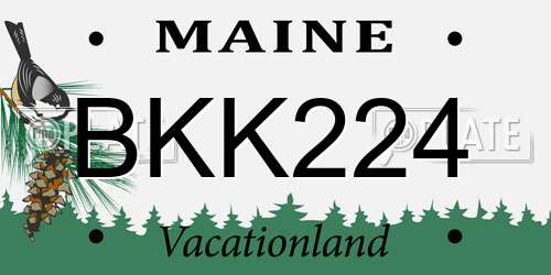 BKK224 Maine License Plate