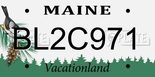 BL2C971 Maine License Plate