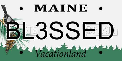 BL3SSED Maine License Plate
