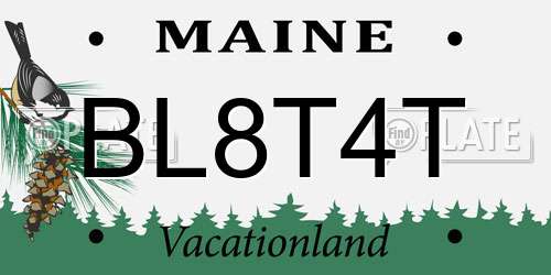 BL8T4T Maine License Plate