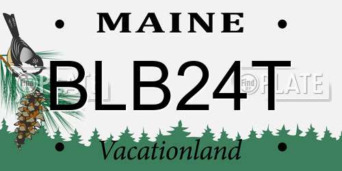 BLB24T Maine License Plate