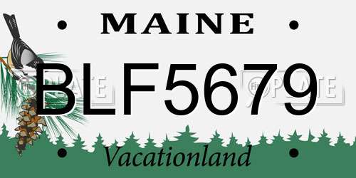 BLF5679 Maine License Plate