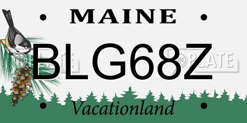 BLG68Z Maine License Plate
