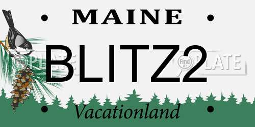 BLITZ2 Maine License Plate