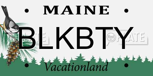 BLKBTY Maine License Plate