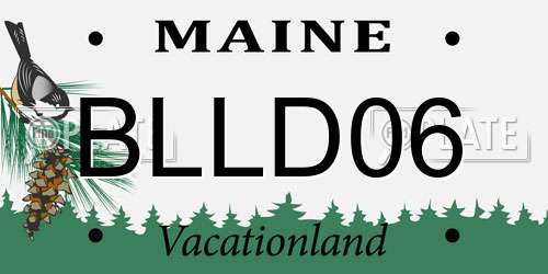 BLLD06 Maine License Plate