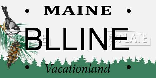 BLLINE Maine License Plate