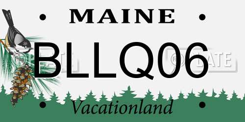 BLLQ06 Maine License Plate
