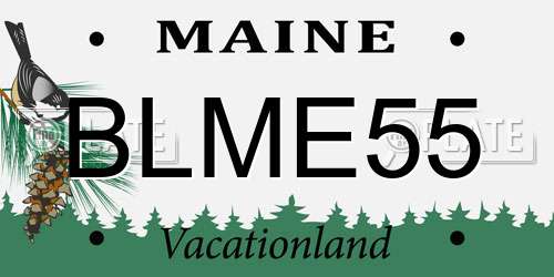 BLME55 Maine License Plate