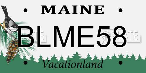 BLME58 Maine License Plate