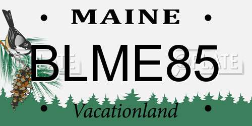 BLME85 Maine License Plate