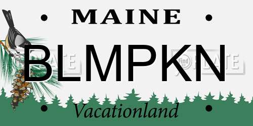 BLMPKN Maine License Plate