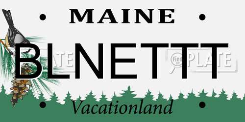 BLNETTT Maine License Plate