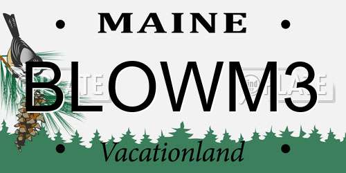 BLOWM3 Maine License Plate