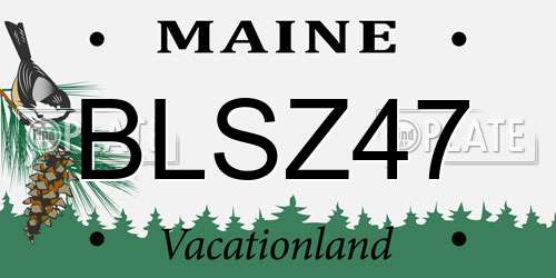 BLSZ47 Maine License Plate