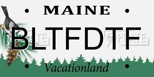 BLTFDTF Maine License Plate