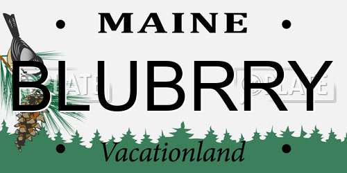 BLUBRRY Maine License Plate