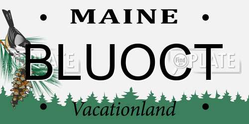BLUOCT Maine License Plate