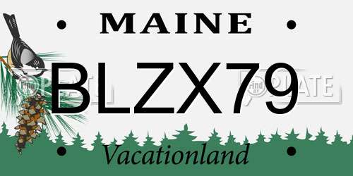 BLZX79 Maine License Plate