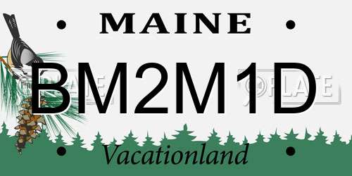 BM2M1D Maine License Plate